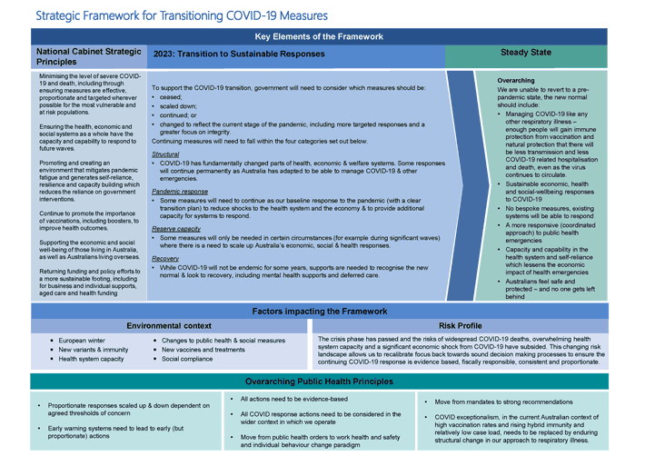 Strategic Framework For Transitioning COVID 19 Measures Federation